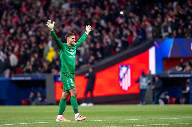 November 26, 2025, Madrid, Madrid, Spain: JUAN MUSSO of ATLETICO DE MADRID celebrates a goal during the Champions League match, league match 5 between ATLETICO DE MADRID and INTER DE MILAN, held on November 26, 2025, at the Riad Air Metropolitano, Madrid, Spain. Madrid Spain - ZUMAc312 20251126_zsp_c312_022 Copyright: xOscarxManuelxSanchezx