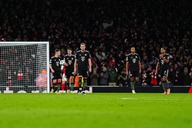Disappointment FC Bayern Muenchen after goal for 2 1 Noni Madueke FC Arsenal, 20 ENG, FC Arsenal vs FC Bayern Muenchen, Football, UEFA Champions League, Matchday 5, Season 2025 2026, 26 11 2025 ENG, FC Arsenal vs FC Bayern Muenchen, Football, UEFA Champions League, Matchday 5, Season 2025 2026, 26 11 2025 London Copyright: xEibner-Pressefoto MarcelxvonxFehrnx EP_MFN