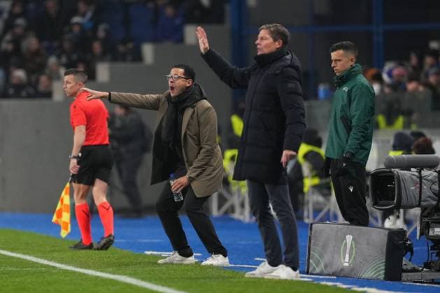 Strasbourg head coach Liam Rosenior and Crystal Palace coach Oliver Glasner Strasbourg v Crystal Palace, UEFA Conference League, Group Stage, Football, Stade de la Meinau Strasbourg, Strasbourg, France - 27 Nov 2025Strasbourg Stade de la Meinau Strasbourg France EDITORIAL USE ONLY No use with unauthorised audio, video, data, fixture lists, club league logos or live services. Online in-match use limited to 120 images, no video emulation. No use in betting, games or single club league player publications. Copyright: xDavexWinter Shutterstockx 15928086aq