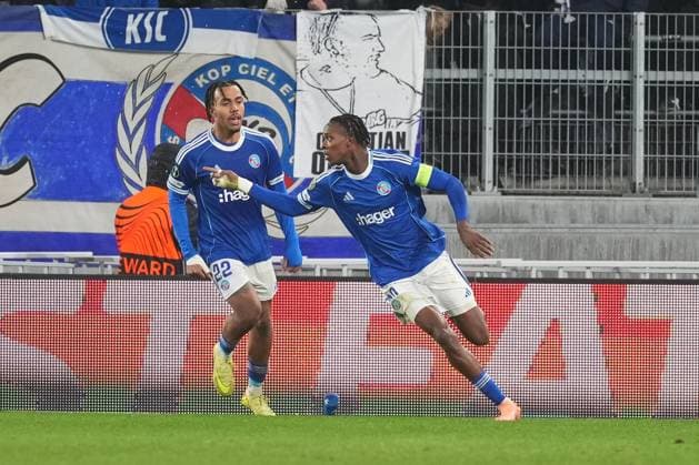 Emmanuel Emegha of Strasbourg makes the score 1-1 Strasbourg v Crystal Palace, UEFA Conference League, Group Stage, Football, Stade de la Meinau Strasbourg, Strasbourg, France - 27 Nov 2025Strasbourg Stade de la Meinau Strasbourg France EDITORIAL USE ONLY No use with unauthorised audio, video, data, fixture lists, club league logos or live services. Online in-match use limited to 120 images, no video emulation. No use in betting, games or single club league player publications. Copyright: xDavexWinter Shutterstockx 15928086bu