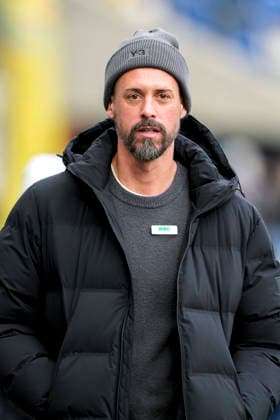 Sandro Wagner Coach, Head Coach, FCA , Single Image, Single Photo, Action, Action, 29 11 2025, Sinsheim Germany , Football, Bundesliga, TSG 1899 Hoffenheim FC Augsburg, DFB DFL REGULATIONS PROHIBIT ANY USE OF PHOTOGRAPHS AS IMAGE SEQUENCES AND OR QUASI VIDEO xozx