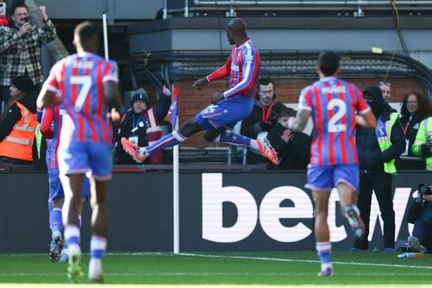 Jean-Philippe Mateta of Crystal Palace celebrates his first penalty but he has to retake due to a double touch Crystal Palace v Manchester United, ManU Premier League, Football, Selhurst Park, London, UK - 30 Nov 2025London Selhurst Park United Kingdom EDITORIAL USE ONLY No use with unauthorised audio, video, data, fixture lists, club league logos or live services. Online in-match use limited to 120 images, no video emulation. No use in betting, games or single club league player publications. Copyright: xSimonxDael Shutterstockx 15941699t