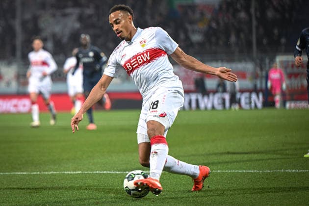 Germany, Football, DFB Cup, 2025 2026, VfL Bochum vs VfB Stuttgart, 03 12 2025, Vonovia Ruhrstadion, Bochum, Germany, Jamie Leweling VfB Stuttgart, 18 Copyright: xMarkusxVerwimpx