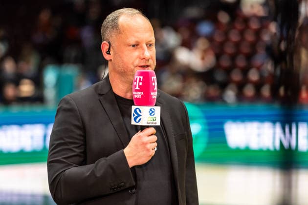 GER, BKT EuroCup, season 2025 2026, Niners Chemnitz Turk Telekom Ankara 04 12 2025, Messe, Chemnitz, GER, BKT EuroCup, season 2025 2026, Niners Chemnitz Turk Telekom Ankara Steffen Herhold, Managing Director Niners Chemnitz during the interview Photo Alexander Trienitz Chemnitz Messe Sachsen Germany