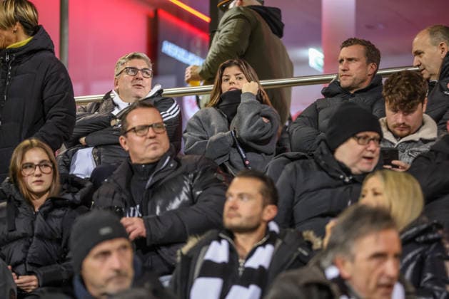 GER, Frankfurt, Eintracht Frankfurt vs FC Bayern Munich, Google Pixel Bundesliga, Football, DFB, Season 2025 2026, Stadion am Brentanobad, 12 Matchday in the picture from l xel Hellmann Spokesman of the Board Eintracht Frankfurt , Katharina Kiel Womens Director Eintracht Frankfurt , Markus Krösche Sports Director Eintracht Frankfurt DFB DFL REGULATIONS PROHIBIT ANY USE OF PHOTOGRAPHS AS IMAGE SEQUENCES AND OR QUASI VIDEO, 07 12 2026 Copyright: HMBxMedia HendrikxHamelau