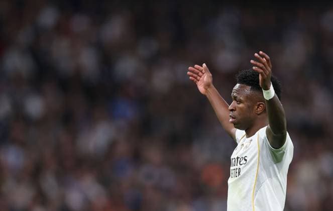 Vinicius Junior of Real Madrid Real Madrid v Manchester City, UEFA Champions League, Group Stage, Football, Bernabeu, Madrid, Spain - 10 Dec 2025Madrid Bernabeu Spain EDITORIAL USE ONLY No use with unauthorised audio, video, data, fixture lists, club league logos or live services. Online in-match use limited to 120 images, no video emulation. No use in betting, games or single club league player publications. Copyright: xKieranxMcManus Shutterstockx 16009961cm