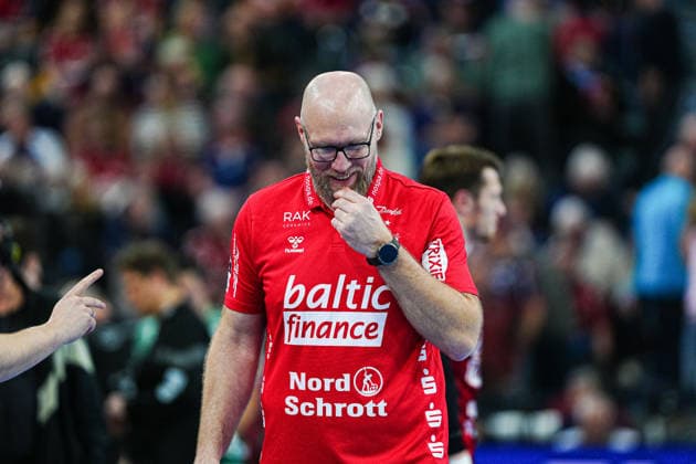 Ales Pajovic SG Flensburg Handewitt, Coach GER, SG Flensburg Handewitt vs Fuechse Berlin, Handball, Bundesliga, Matchday 16, Season 2026 2026, 11 12 2025 GER, SG Flensburg Handewitt vs Fuechse Berlin, Handball, Bundesliga, Matchday 16, Season 2026 2026, 11 12 2025 Flensburg Copyright: xEibner-Pressefoto MarcelxvonxFehrnx EP_MFN