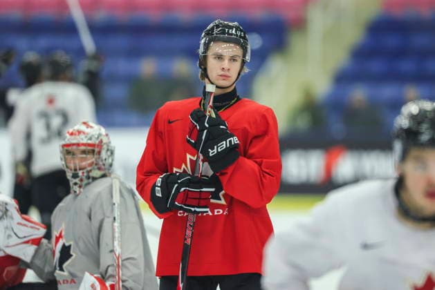 December 16, 2025, Niagara Falls, On, Canada: Gavin McKenna, of Whitehorse, watches a drill during Canada s National Junior Team training camp in Niagara Falls, Ont., Tuesday, Dec. 16, 2025. Canada News - December 16, 2025 - ZUMAc35_ 20251216_zaf_c35_015 Copyright: xNickxIwanyshynx