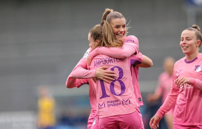 GER, Hoffenheim, TSG Hoffenheim vs Carl Zeiss Jena, Google Pixel Womens Bundesliga, Football, DFB, Season 2025 2026, Dietmar Hopp Stadium, 14 Matchday in picture Selina Cerci TSG 1899 Hoffenheim Women 29 , Goal, Cheering and joy, Emotions DFB DFL REGULATIONS PROHIBIT ANY USE OF PHOTOGRAPHS AS IMAGE SEQUENCES AND OR QUASI VIDEO, 20 12 2025 Copyright: HMBxMedia HendrikxHamelau