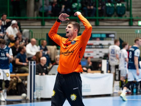Christopher Rudeck Bergischer HC, 01 cheers and is happy Bergischer HC vs TBV Lemgo Lippe, Handball, 1 Bundesliga, Matchday 18, Season 2025 2026, 20 12 2025 Bergischer HC vs TBV Lemgo Lippe, Handball, 1 Bundesliga, Matchday 18, Season 2025 2026, 20 12 2025 Wuppertal Copyright: xEibner-Pressefoto DamianxKruczynx EP_DKI