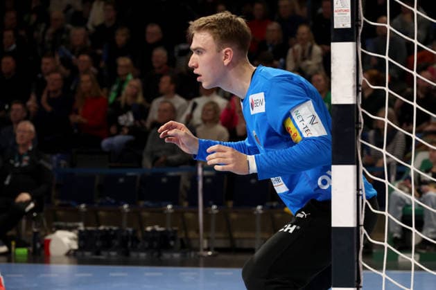 DEU, DHB, 1 HBL, Fuechse Berlin vs Frisch Auf Goeppingen, 27 12 2025, Max Schmeling Halle, Berlin, DEU, DHB, 1 HBL, Fuechse Berlin vs Frisch Auf Goeppingen, pictured Lasse Ludwig Fuechse Berlin 1 nordphotoxGmbHx xEngler nph00076