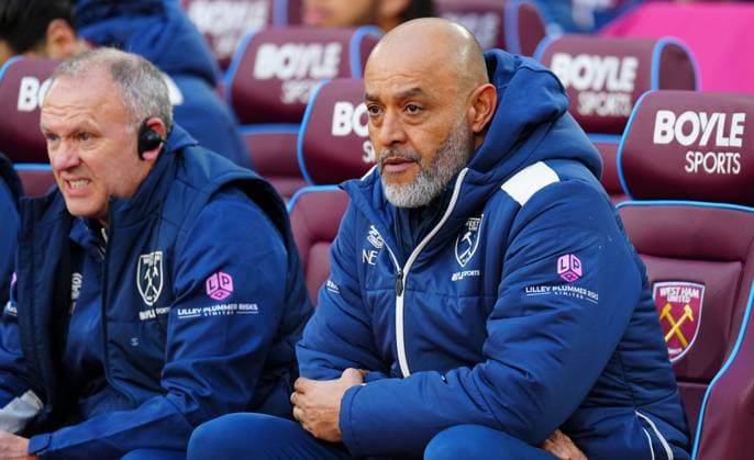 West Ham Manager Nuno Espirito Santo West Ham United v Fulham, Premier League, Football, London Stadium, London, UK - 27 Dec 2025London London Stadium United Kingdom EDITORIAL USE ONLY No use with unauthorised audio, video, data, fixture lists, club league logos or live services. Online in-match use limited to 120 images, no video emulation. No use in betting, games or single club league player publications. Copyright: xJavierxGarcia Shutterstockx 16213164dt