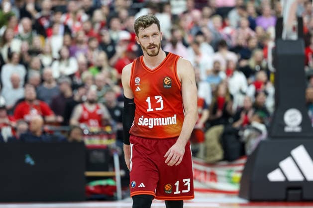 Andreas Obst FC Bayern Basketball, 13 , GER, FC Bayern Basketball vs Maccabi Rapyd Tel Aviv, Basketball, Euroleague, Matchday 19, Season 2025 2026, 02 01 2026, GER, FC Bayern Basketball vs Maccabi Rapyd Tel Aviv, Basketball, Euroleague, Matchday 19, Season 2025 2026, 02 01 2026 Muenchen Copyright: xEibner-Pressefoto JennixMaulx EP_JML