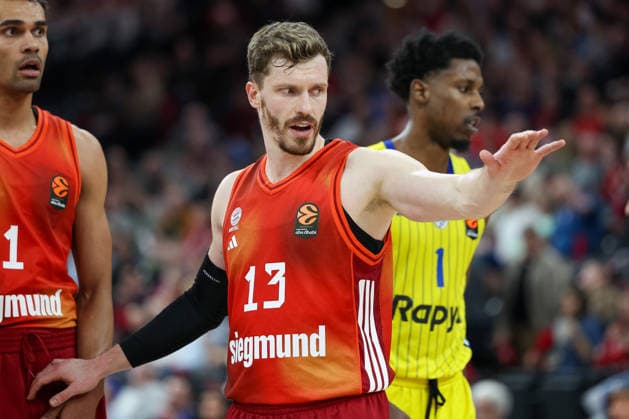 Andreas Obst FC Bayern Basketball, 13 , GER, FC Bayern Basketball vs Maccabi Rapyd Tel Aviv, Basketball, Euroleague, Matchday 19, Season 2025 2026, 02 01 2026, GER, FC Bayern Basketball vs Maccabi Rapyd Tel Aviv, Basketball, Euroleague, Matchday 19, Season 2025 2026, 02 01 2026 Muenchen Copyright: xEibner-Pressefoto JennixMaulx EP_JML