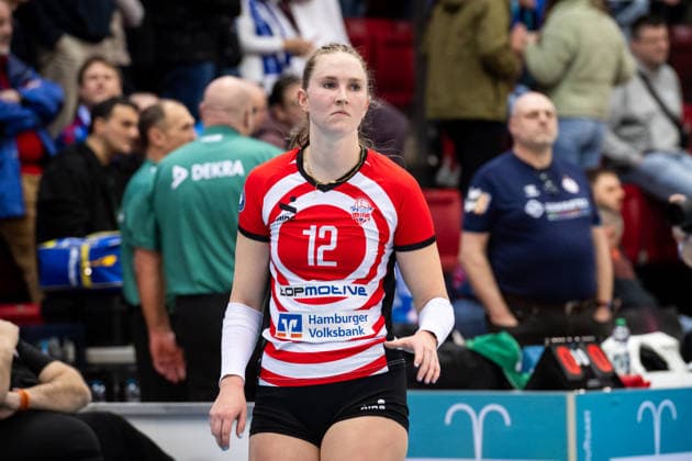 Hannah Ammerman ETV Hamburger Volksbank Volleys, 12 GER, Allianz MTV Stuttgart ETV Hamburger Volksbank Volleys, Volleyball Bundesliga, VBL, 2025 2026 season, 11 01 2026 GER, Allianz MTV Stuttgart ETV Hamburger Volksbank Volleys, Volleyball Bundesliga, VBL, 2025 2026 season, 11 01 2026 Stuttgart Copyright: xSandyxDinkelackerx EP_SDR