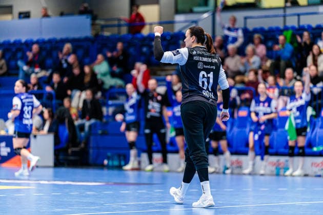 Nicole Roth HSG Blomberg Lippe, 61 cheers GER, HSG Blomberg Lippe GER vs Chambray Touraine Handball FRA , Handball, EHF European League Women, Group Phase, 11 01 2026 GER, HSG Blomberg Lippe GER vs Chambray Touraine Handball FRA , Handball, EHF European League Women, Group Phase, 11 01 2026 Lemgo Copyright: xEibner-Pressefoto JanxRollingerx EP_JSK