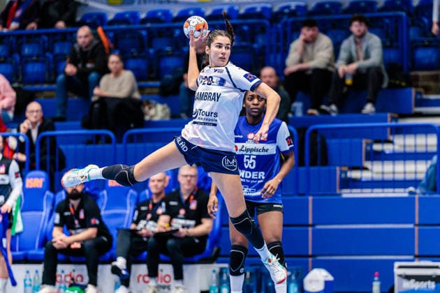 Maelle Faynel Chambray Touraine Handball, 20 in goal GER, HSG Blomberg Lippe GER vs Chambray Touraine Handball FRA , Handball, EHF European League Women, Group Phase, 11 01 2026 GER, HSG Blomberg Lippe GER vs Chambray Touraine Handball FRA , Handball, EHF European League Women, Group Phase, 11 01 2026 Lemgo Copyright: xEibner-Pressefoto JanxRollingerx EP_JSK