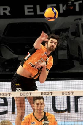 DEU, DVV, 1 VBL, BR Volleys vs SWD powevolleys Dueren, 11 01 2026, Max Schmeling Halle, Berlin, DEU, DVV, 1 VBL, BR Volleys vs SWD powevolleys Dueren, in the picture Jake Hanes BR Volleys 22 nordphotoxGmbHx xEngler nph00076