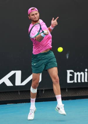 Leandro Riedi SUI , Australian Open 2026 Qualifier, Melbourne Park, Melbourne, Victoria, Australia Leandro Riedi SUI , Australian Open 2026 Qualifier, Melbourne Park, Melbourne, Victoria, Australia Copyright: xJuergenxHasenkopfx