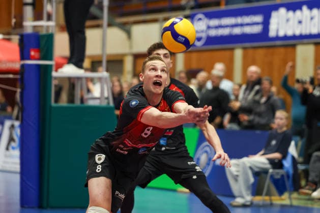 Tomi Saarinen Barock Volleys MTV Ludwigsburg, 08 with ball, GER, ASV Dachau vs Barock Volleys MTV Ludwigsburg, Volleyball, 1 Bundesliga, Season 2025 2026, 14 01 2026, GER, ASV Dachau vs Barock Volleys MTV Ludwigsburg, Volleyball, 1 Bundesliga, Season 2025 2026, 14 01 2026 Dachau Copyright: xEibner-Pressefoto JennixMaulx EP_JML