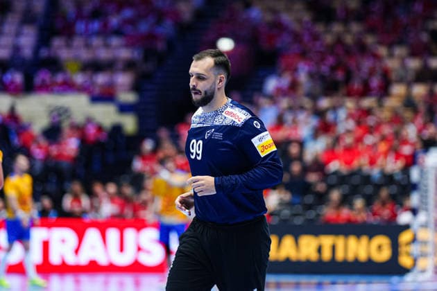 Diogo Valerio Portugal, 99 DEN, Portugal vs Romania, Handball, EHF European Championship 2026, Group B, Matchday 1, 16 01 2026 DEN, Portugal vs Romania, Handball, EHF European Championship 2026, Group B, Matchday 1, 16 01 2026 Herning Copyright: xEibner-Pressefoto MarcelxvonxFehrnx EP_MFN