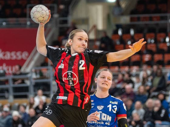 Annika Ingenpass TSV Bayer 04 Leverkusen, 02 at the throw TSV Bayer 04 Leverkusen vs Rostocker Handball Club, Handball, ALSCO Handballbundesliga Frauen, 14 Matchday, Season 2025 2026, 18 01 2026 TSV Bayer 04 Leverkusen vs Rostocker Handball Club, Handball, ALSCO Handballbundesliga Frauen, 18 Matchday, Season 2025 2026, 18 01 2026 Leverkusen Copyright: xEibner-Pressefoto ThomasxHaeslerx EP_THR