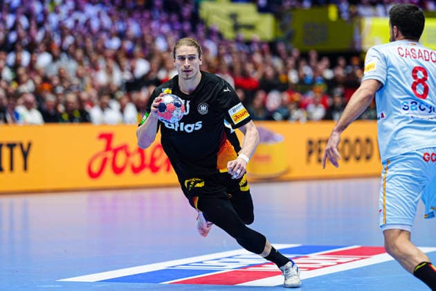 Juri Knorr Germany, 15 DEN, Germany vs Spain, Handball, EHF European Championship 2026, Group A, Matchday 3, 19 01 2026 DEN, Germany vs Spain, Handball, EHF European Championship 2026, Group A, Matchday 3, 19 01 2026 Herning Copyright: xEibner-Pressefoto MarcelxvonxFehrnx EP_MFN