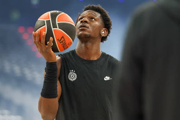 Isaac Bonga Partizan Mozzart Bet Belgrade, 17 , GER, FC Bayern Basketball vs Partizan Mozzart Bet Belgrade, Basketball, Euroleague, Matchday 23, Season 2025 2026, 20 01 2026, GER, FC Bayern Basketball vs Partizan Mozzart Bet Belgrade, Basketball, Euroleague, Matchday 23, Season 2025 2026, 20 01 2026 Munich Copyright: xEibner-Pressefoto JennixMaulx EP_JML