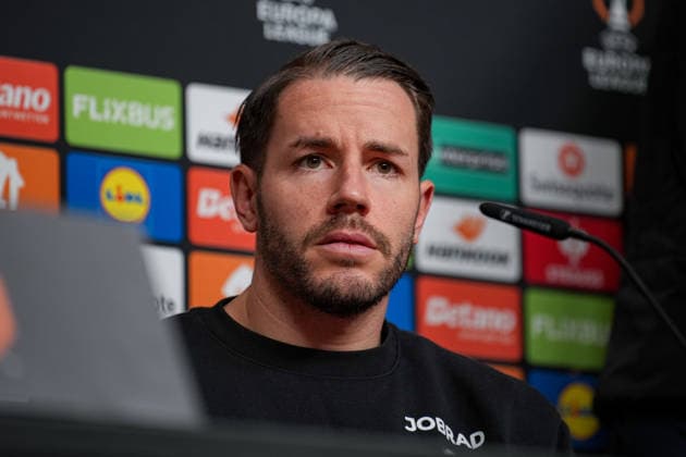 Soccer, Bundesliga, Men, Freiburg Europa Park Stadion, Sport, Europa Park Stadion, Press Conference, Europa League match, Maccabi Tel aviv, Christian Guenter SC Freiburg, 30 Freiburg Europa Park Stadion Baden Württemberg Germany Copyright: xFINLEYxMÖRCHx