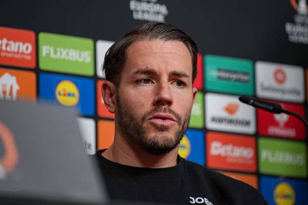 Soccer, Bundesliga, Men, Freiburg Europa Park Stadion, Sport, Europa Park Stadion, Press Conference, Europa League match, Maccabi Tel aviv, Christian Guenter SC Freiburg, 30 Freiburg Europa Park Stadion Baden Württemberg Germany Copyright: xFINLEYxMÖRCHx