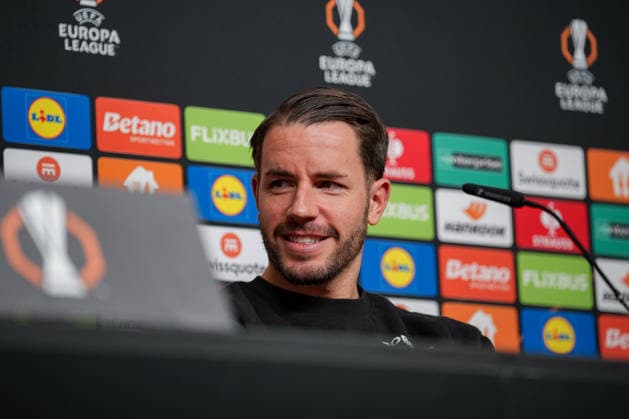 Soccer, Bundesliga, Men, Freiburg Europa Park Stadion, Sport, Europa Park Stadion, Press Conference, Europa League match, Maccabi Tel aviv, Christian Guenter SC Freiburg, 30 Freiburg Europa Park Stadion Baden Württemberg Germany Copyright: xFINLEYxMÖRCHx