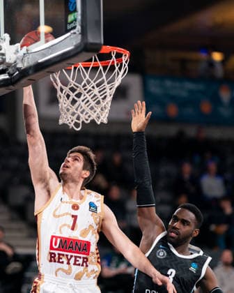 Leonardo Candi Umana Reyer Venice, 7 on lay-up, GER, Veolia Towers Hamburg vs Umana Reyer Venice, Basketball, EuroCup, Matchday 15, Season 2025 2026, 21 01 2026 GER, Veolia Towers Hamburg vs Umana Reyer Venice, Basketball, EuroCup, Matchday 15, Season 2025 2026, 21 01 2026 Hamburg Copyright: xEibner-Pressefoto MaxxVincenx EP_MVN