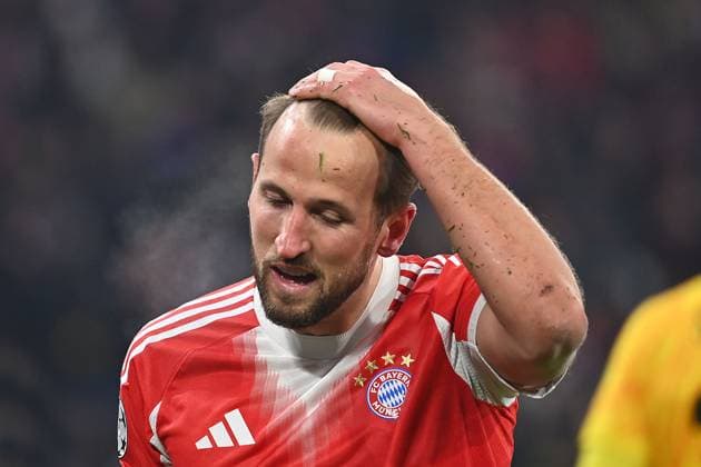 Harry KANE Bayern Muenchen , disappointment,frustration,disappointed,frustrated,dejected,, action,single image,cropped single motif,portrait,portrait,portrait football champions league,season 2025 26, league phase FC Bayern Muenchen Royale Union Saint Gilloise on 21 01 2026