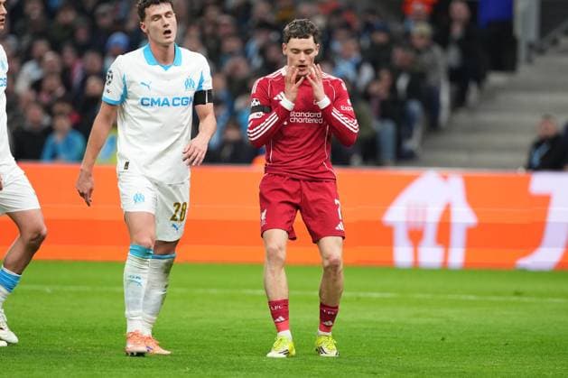 Florian Wirtz of Liverpool sees his shot saved Marseille v Liverpool, UEFA Champions League, Group Stage, Football, Orange Velodrome, Marseille, France - 21 Jan 2026Marseille Orange Vélodrome France EDITORIAL USE ONLY No use with unauthorised audio, video, data, fixture lists, club league logos or live services. Online in-match use limited to 120 images, no video emulation. No use in betting, games or single club league player publications. Copyright: xDavexWinter Shutterstockx 16348361db