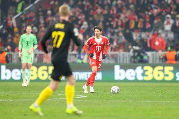 Hiroki Ito FC Bayern Muenchen, 21 with Louis Patris Royale Union Saint Gilloise, 27 , GER, FC Bayern Muenchen vs Royale Union Saint Gilloise, Football, UEFA Champions League, League Phase, Matchday 7, 2025 2026 season, 21 01 2026, GER, FC Bayern Muenchen vs Royale Union Saint Gilloise, Football, UEFA Champions League, League Phase, Matchday 7, 2025 2026 season, 21 01 2026 Muenchen Copyright: xEibner-Pressefoto JennixMaulx EP_JML