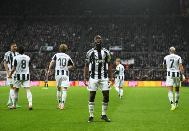 Yoane Wisse of Newcastle United celebrates scoring their first goal Newcastle United v PSV Eindhoven, UEFA Champions League, Group Stage, Football, St James Park, Newcastle, UK - 21 Jan 2026Newcastle St James Park United Kingdom EDITORIAL USE ONLY No use with unauthorised audio, video, data, fixture lists, club league logos or live services. Online in-match use limited to 120 images, no video emulation. No use in betting, games or single club league player publications. Copyright: xRichardxLee Shutterstockx 16348359br