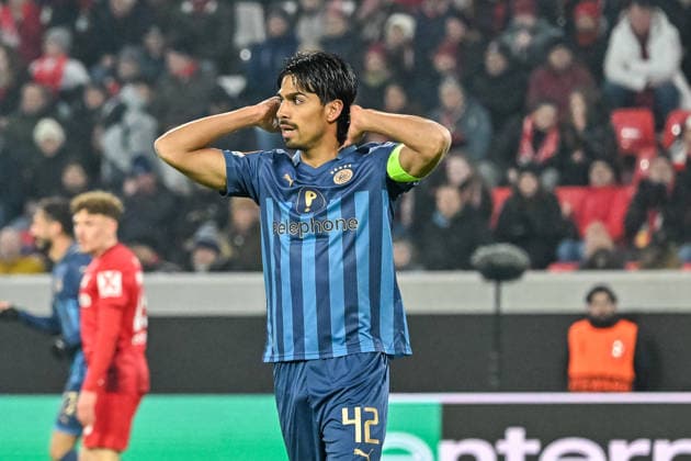 Dor Peretz Maccabi Tel Aviv FC, 42 with emotion GER, SC Freiburg Maccabi Tel Aviv, Football, Europa League, Matchday 7, Season 2025 2026, 22 01 2026 GER, SC Freiburg Maccabi Tel Aviv, Football, Europa League, Matchday 7, Season 2025 2026, 22 01 2026 Freiburg Copyright: xEibner-Pressefoto ThomasxHessx EP_THS