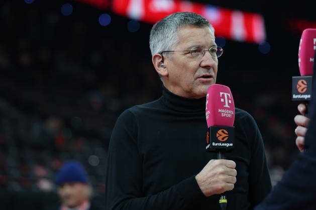Herbert Hainer FC Bayern Muenchen, President at the pre-match interview, GER, FC Bayern Basketball vs Valencia Basket, Basketball, Euroleague, Matchday 24, Season 2025 2026, 22 01 2026, GER, FC Bayern Basketball vs Valencia Basket, Basketball, Euroleague, Matchday 24, Season 2025 2026, 22 01 2026 Muenchen Copyright: xEibner-Pressefoto JennixMaulx EP_JML