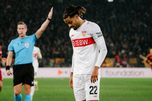 Lorenz Assignon VfB Stuttgart, 22 , ITA, AS Roma vs VfB Stuttgart, Football, Europa League, Matchday 7, Season 2025 2026, 22 01 2026, ITA, AS Roma vs VfB Stuttgart, Football, Europa League, Matchday 7, Season 2025 2026, 22 01 2026, Rome Copyright: xEibner-Pressefoto EdwardxCheungx EP_ECG