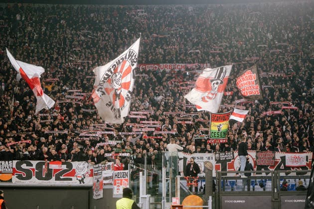 Fans of VfB Stuttgart, ITA, AS Roma vs VfB Stuttgart, Football, Europa League, Matchday 7, 2025 2026 season, 22 01 2026, ITA, AS Roma vs VfB Stuttgart, Football, Europa League, Matchday 7, 2025 2026 season, 22 01 2026, Rome Copyright: xEibner-Pressefoto EdwardxCheungx EP_ECG