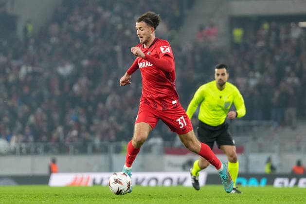 Max Rosenfelder SC Freiburg, 37 on the ball , Germany, Football, UEFA Europa League, Matchday 7, League phase, 2025 2026, SC Freiburg vs Maccabi Tel Aviv, 22 01 2026, Europa Park Stadion, Freiburg, Germany Freiburg Europa Park Stadion Baden Württemberg Germany Copyright: xArnexAmbergx