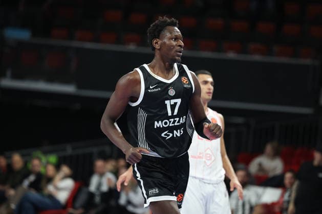 Isaac Bonga Partizan Mozzart Bet Belgrade, 17 , GER, Partizan Mozzart Bet Belgrade vs Hapoel IBI Tel Aviv, Basketball, Euroleague, Matchday 24, Season 2025 2026, 23 01 2026, 13 11 2025, GER, Partizan Mozzart Bet Belgrade vs Hapoel IBI Tel Aviv, Basketball, Euroleague, Matchday 24, Season 2025 2026, 23 01 2026 Muenchen Copyright: xEibner-Pressefoto JennixMaulx EP_JML