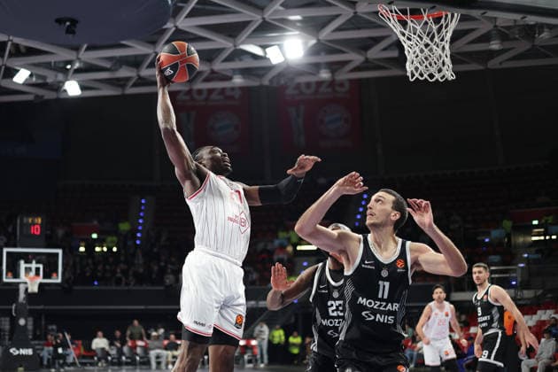 Tai Odiase Hapoel IBI Tel Aviv, 21 with Aleksej Pokusevski Partizan Mozzart Bet Belgrade, 11 , GER, Partizan Mozzart Bet Belgrade vs Hapoel IBI Tel Aviv, Basketball, Euroleague, Matchday 24, Season 2025 2026, 23 01 2026, 13 11 2025, GER, Partizan Mozzart Bet Belgrade vs Hapoel IBI Tel Aviv, Basketball, Euroleague, Matchday 24, Season 2025 2026, 23 01 2026 Muenchen Copyright: xEibner-Pressefoto JennixMaulx EP_JML