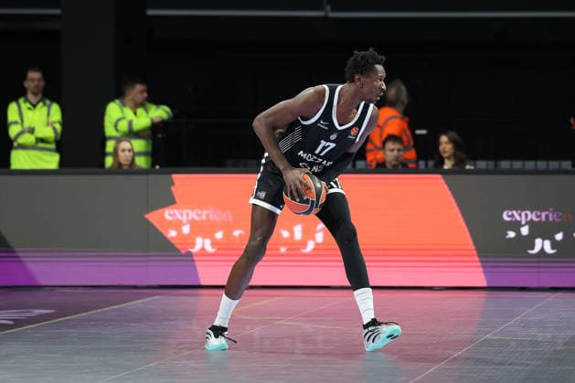 Isaac Bonga Partizan Mozzart Bet Belgrade, 17 , GER, Partizan Mozzart Bet Belgrade vs Hapoel IBI Tel Aviv, Basketball, Euroleague, Matchday 24, Season 2025 2026, 23 01 2026, 13 11 2025, GER, Partizan Mozzart Bet Belgrade vs Hapoel IBI Tel Aviv, Basketball, Euroleague, Matchday 24, Season 2025 2026, 23 01 2026 Muenchen Copyright: xEibner-Pressefoto JennixMaulx EP_JML