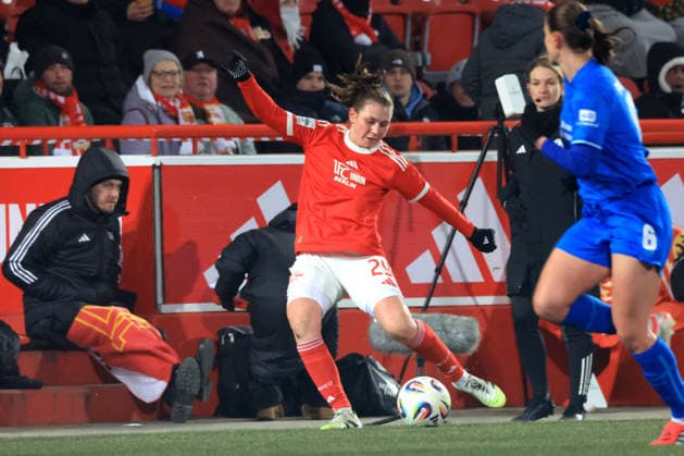 DEU, 2 BL, Frauen, 1 FC Union vs Bayer Leverkusen, 23 01 2026, Stadion Alte Foersterei, Berlin, DEU, 2 BL, Frauen, 1 FC Union vs Bayer Leverkusen, im Bild Antonia Halverkamps 1 FC Union Berlin 29 DFL regulations prohibit any use of Photographs as image sequences and or quasi video nordphotoxGmbHx xEngler nph00076