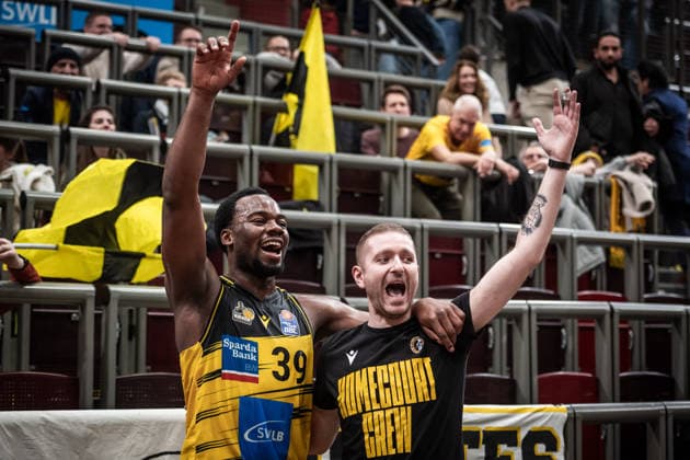 Maxwell Temoka MHP RIESEN Ludwigsburg, 39 with fan GER, MHP Riesen Ludwigsburg Basketball Loewen Braunschweig, easycredit BBL, Basketball, Bundesliga, 17 Matchday, Season 2025 2026, 24 01 2026 GER, MHP Riesen Ludwigsburg Basketball Loewen Braunschweig, easycredit BBL, Basketball, Bundesliga, 17 Matchday, Season 2025 2026, 24 01 2026 Ludwigsburg Copyright: xSandyxDinkelackerx EP_SDR