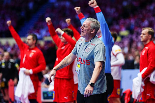 Nikolaj Jacobsen Denmark, Coach angry DEN, Germany vs Denmark, Handball, EHF European Championship 2026, Main Round, Matchday 3, 26 01 2026 DEN, Germany vs Denmark, Handball, EHF European Championship 2026, Main Round, Matchday 3, 26 01 2026 Herning Copyright: xEibner-Pressefoto MarcelxvonxFehrnx EP_MFN