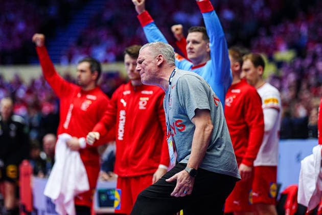 Nikolaj Jacobsen Denmark, Coach angry DEN, Germany vs Denmark, Handball, EHF European Championship 2026, Main Round, Matchday 3, 26 01 2026 DEN, Germany vs Denmark, Handball, EHF European Championship 2026, Main Round, Matchday 3, 26 01 2026 Herning Copyright: xEibner-Pressefoto MarcelxvonxFehrnx EP_MFN