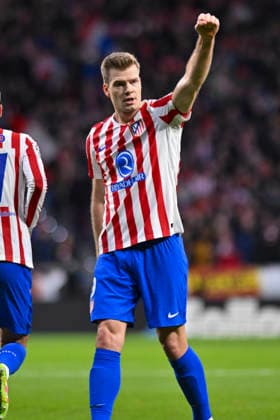 January 28, 2026, Madrid, Madrid, Spain: ALEXANDER SoËœRLOTH of Atletico de Madrid celebrates a goal during the Champions League match, league match 8 between ATLETICO DE MADRID and F. K. BODO GLIMT, held on January 28, 2026, at the Riad Air Metropolitano, Madrid, Spain. Madrid Spain - ZUMAc312 20260128_zsp_c312_012 Copyright: xOscarxManuelxSanchezx
