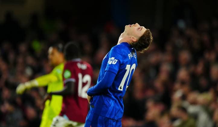 Cole Palmer of Chelsea reacts Chelsea v West Ham United, Premier League, Football, Stamford Bridge, London, UK - 31 Jan 2026London Stamford Bridge United Kingdom EDITORIAL USE ONLY No use with unauthorised audio, video, data, fixture lists, club league logos or live services. Online in-match use limited to 120 images, no video emulation. No use in betting, games or single club league player publications. Copyright: xJavierxGarcia Shutterstockx 16496749m